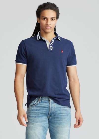 Men's Polo Ralph Lauren Custom Slim Fit Mesh Polos | 957230EBO